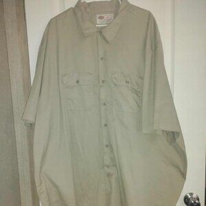 khaki men's Dickies SZ 5XL button up shirt